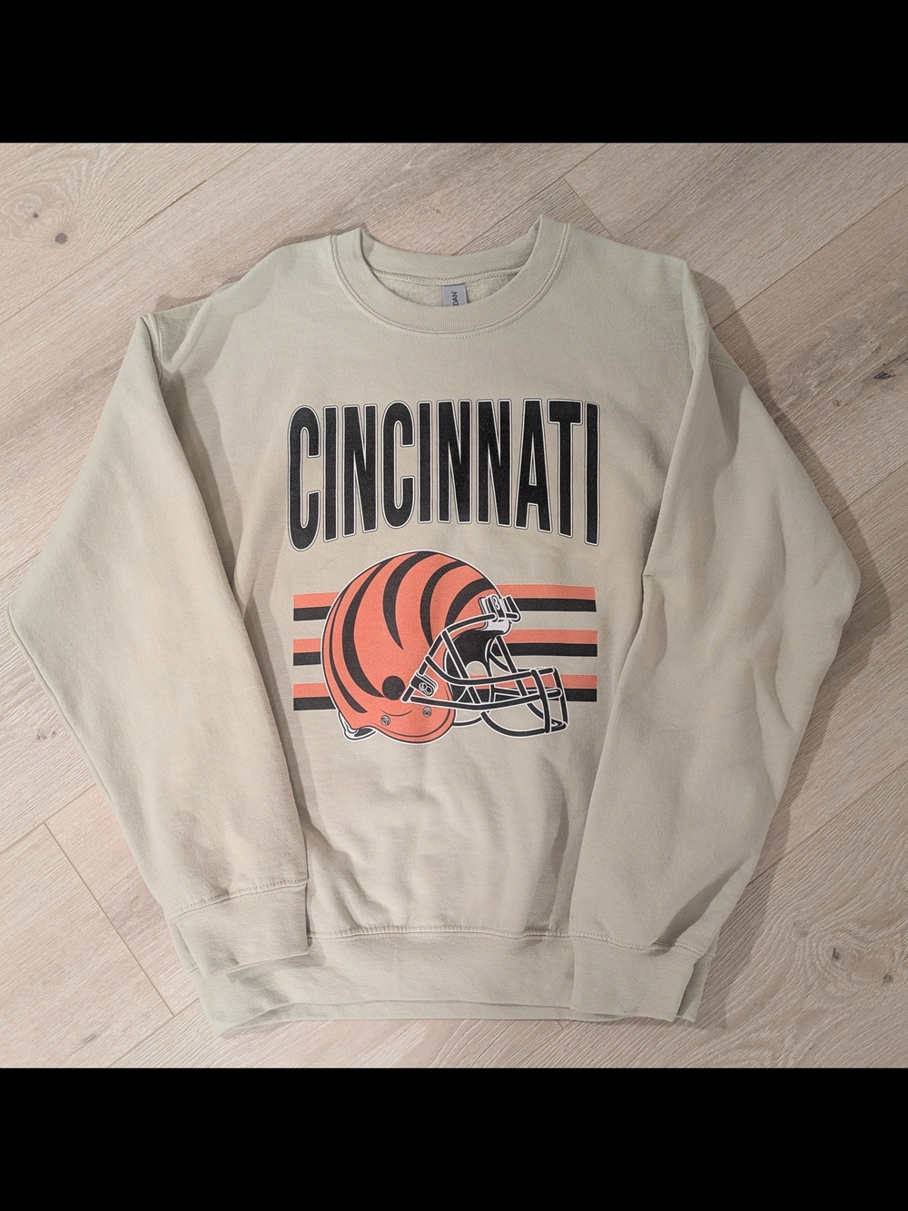 Cincinnati Bengals Beige Crew Sweatshirt